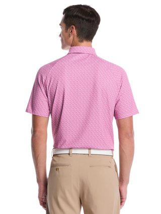 Callaway Timeless Chev men's polo, rose boquet