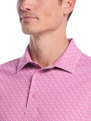 Callaway Timeless Chev men's polo, rose boquet