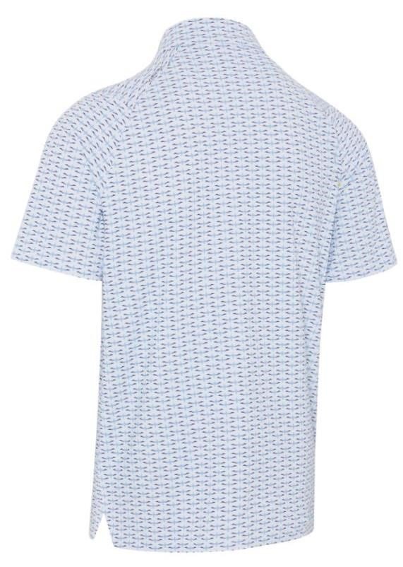 Callaway Albatross Geo Print men's polo, bright white