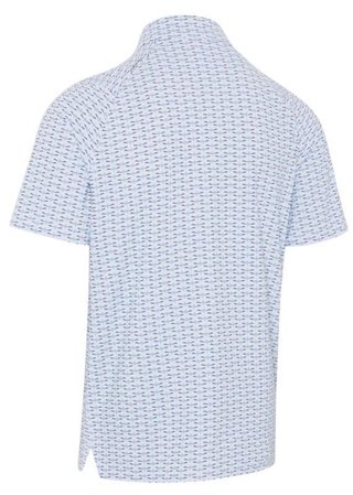 Callaway Albatross Geo Print men's polo, bright white