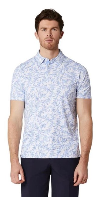 Callaway Chev Botanical men's polo, vista blue
