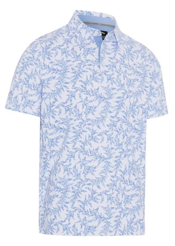 Callaway Chev Botanical men's polo, vista blue
