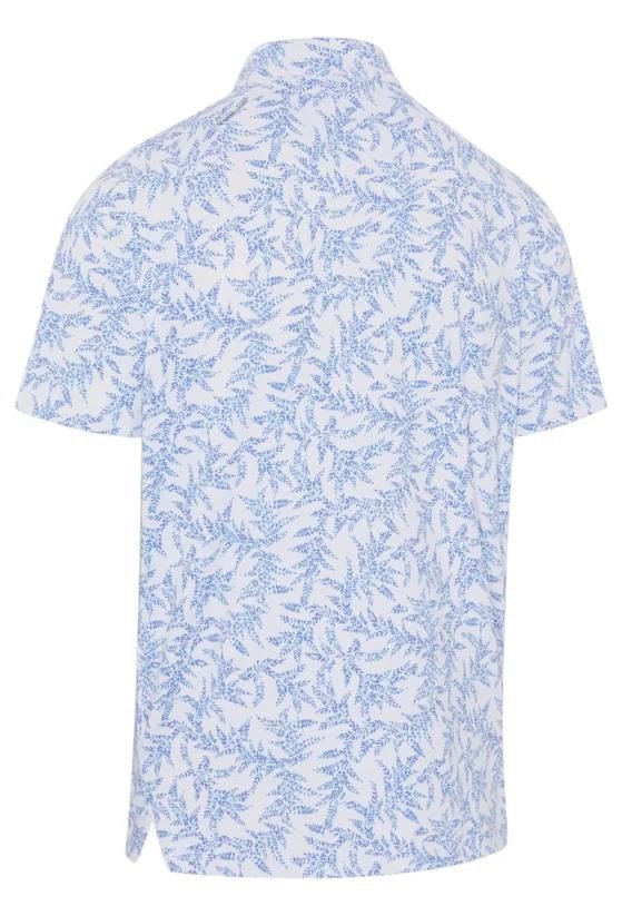 Callaway Chev Botanical men's polo, vista blue