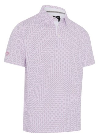 Callaway Club Print men's polo, bright white