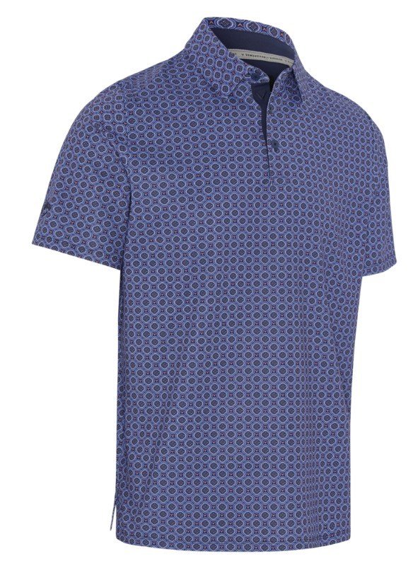 Callaway Club Print men's polo, peacoat