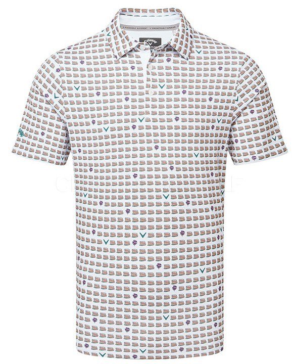 Callaway One Pimento men's polo, bright white