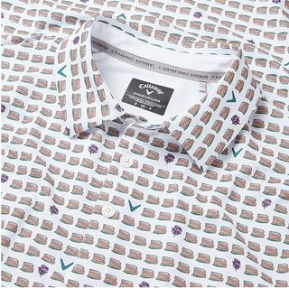 Callaway One Pimento men's polo, bright white