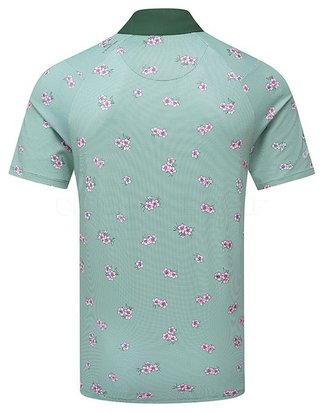 Callaway Azalea Gingham men's polo, galapagos green