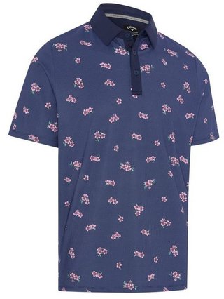 Callaway Azalea Gingham men's polo, peacoat
