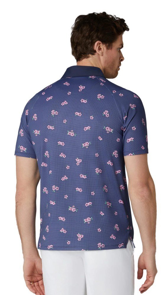 Callaway Azalea Gingham men's polo, peacoat