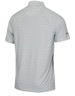 Callaway Foulard Printed men's polo, bright white