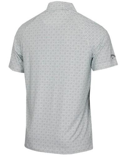 Callaway Foulard Printed men's polo, bright white