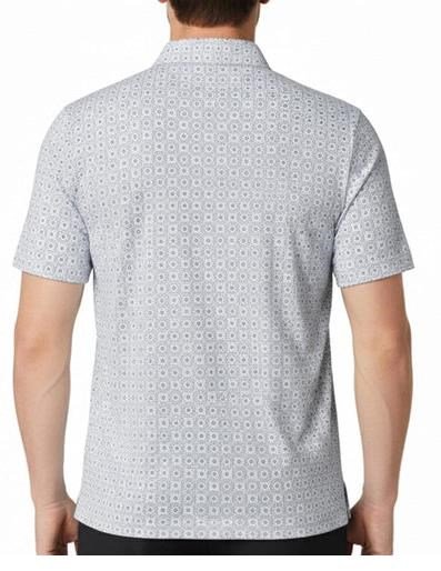Callaway Foulard Printed men's polo, bright white