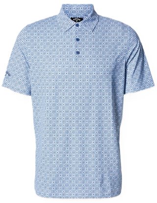 Callaway Foulard Printed men's polo, peacoat