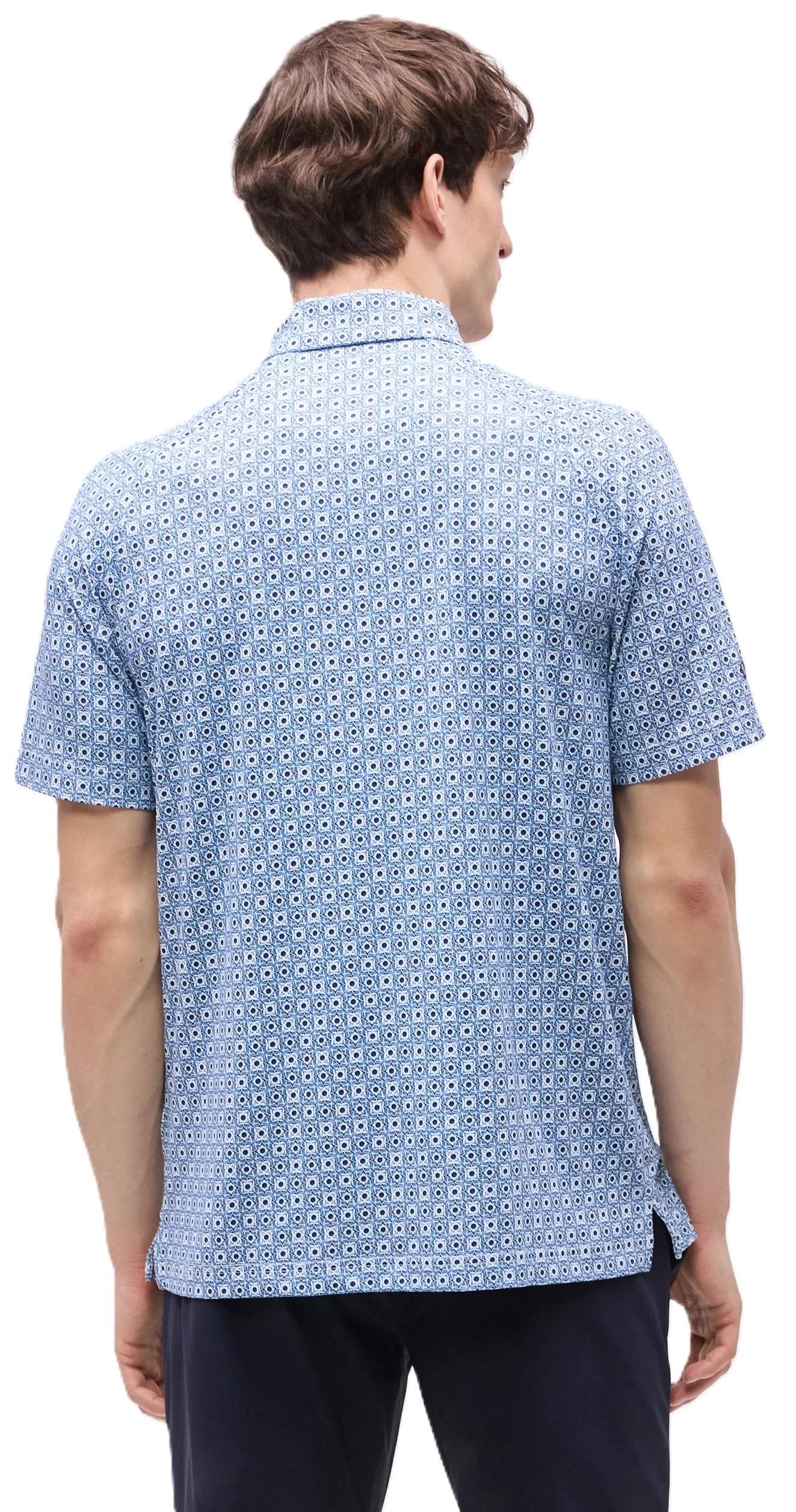 Callaway Foulard Printed men's polo, peacoat