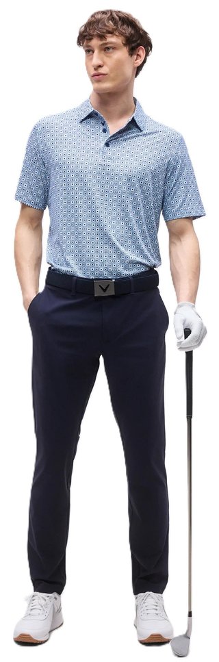 Callaway Foulard Printed men's polo, peacoat
