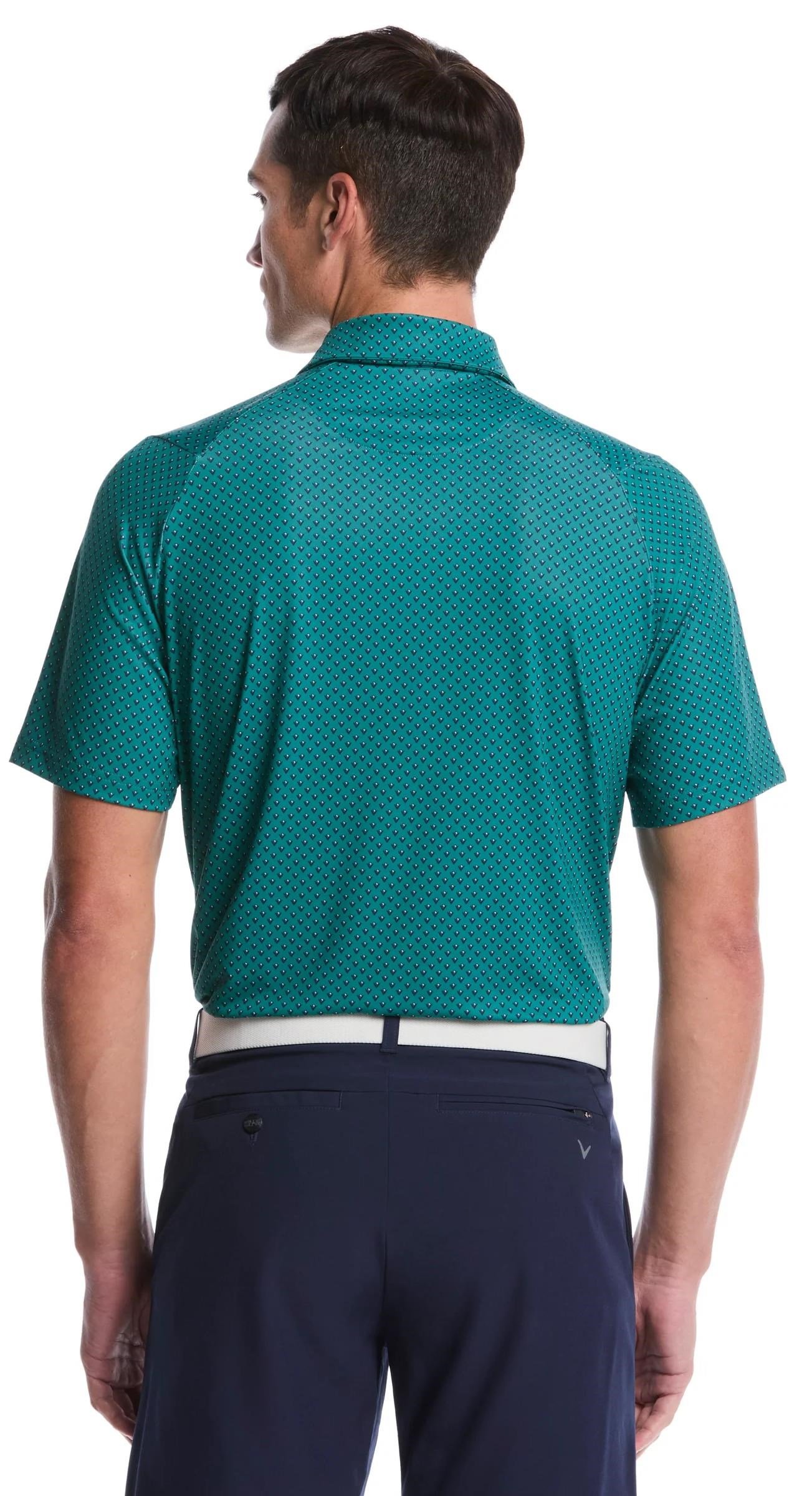 Callaway Trademark Printed men's polo, galapagos green