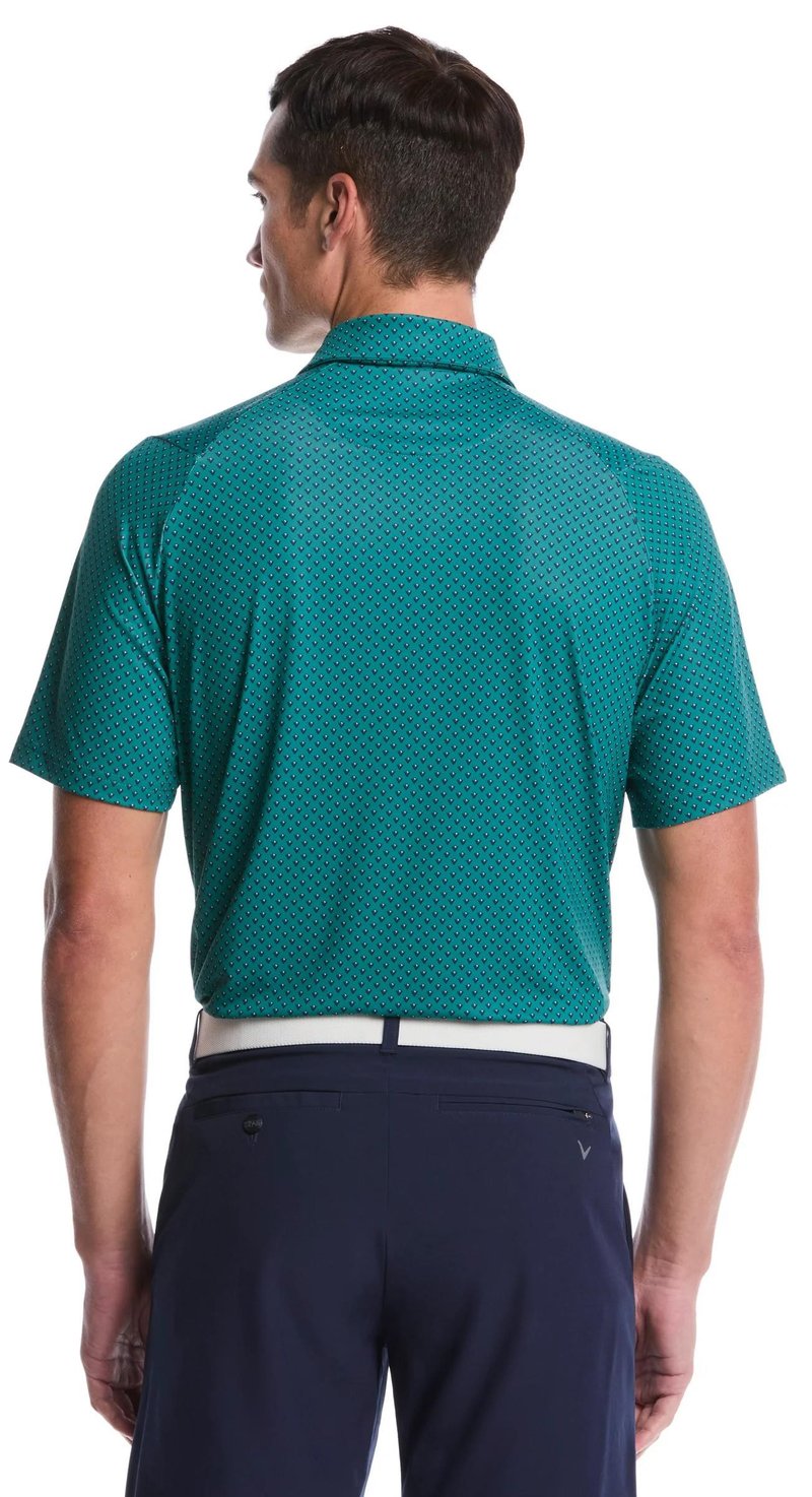 Callaway Trademark Printed men's polo, galapagos green