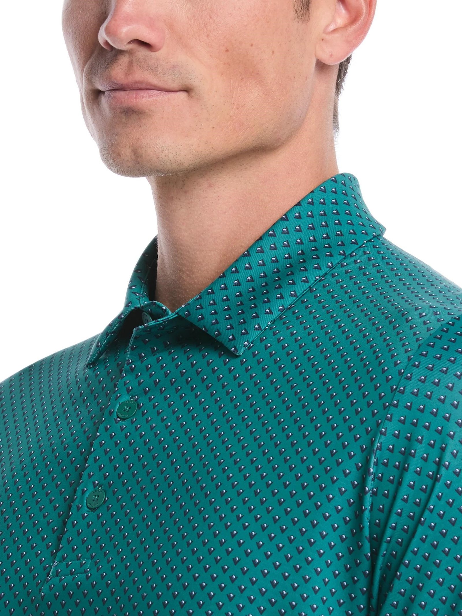 Callaway Trademark Printed men's polo, galapagos green