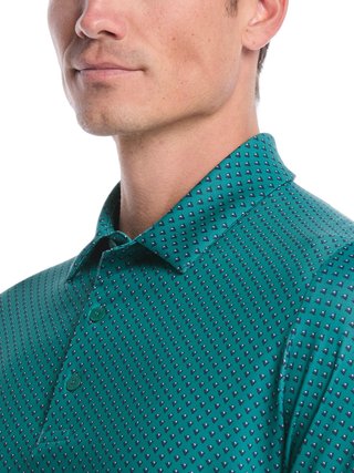 Callaway Trademark Printed men's polo, galapagos green