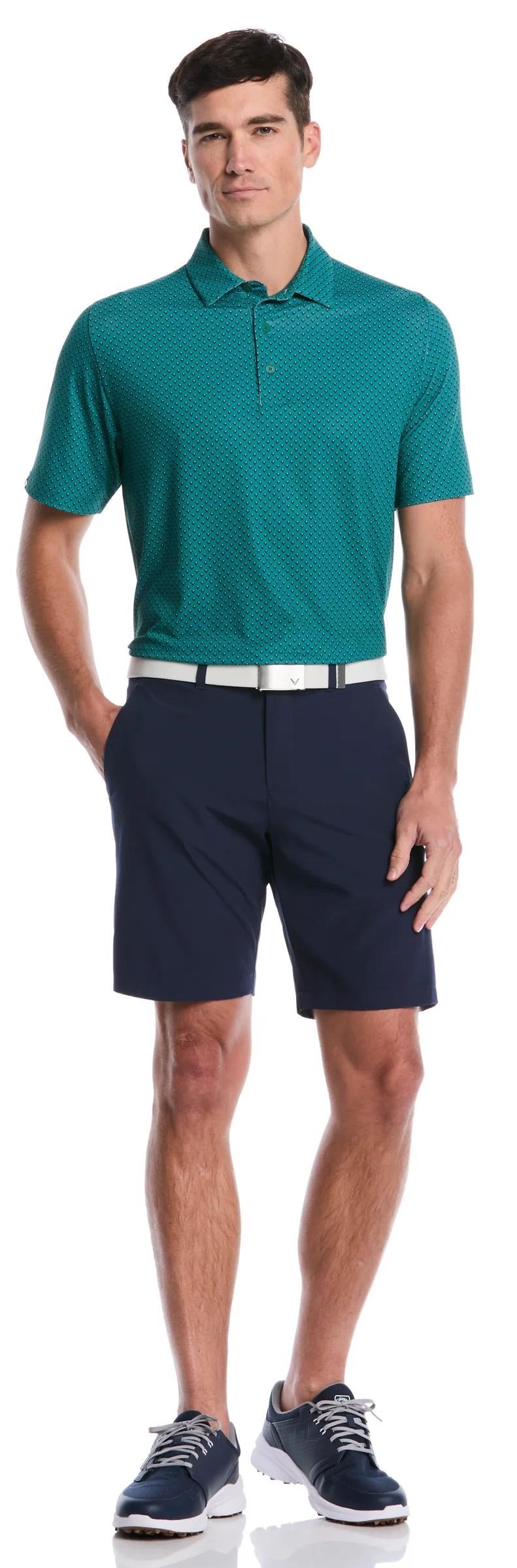 Callaway Trademark Printed men's polo, galapagos green