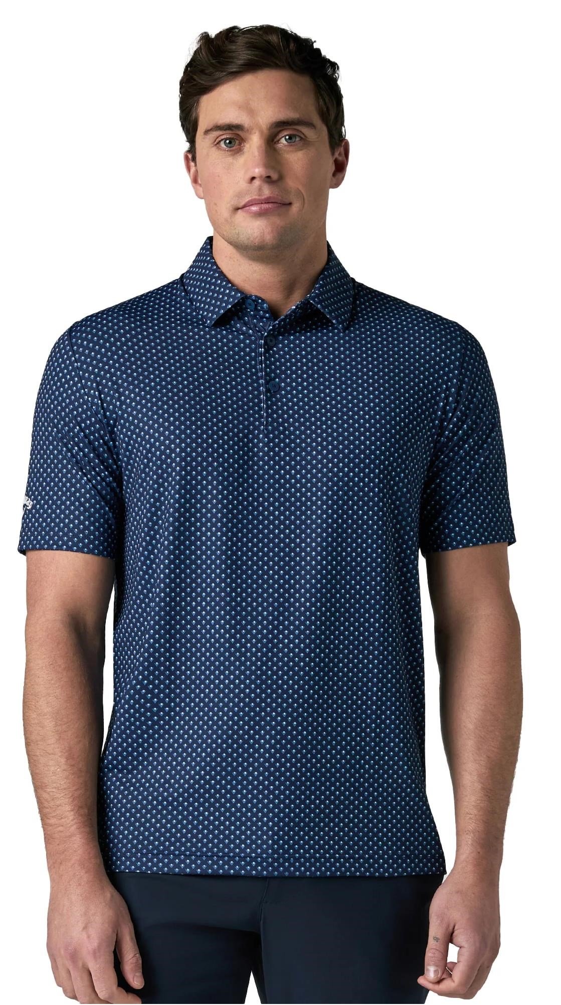 Callaway Trademark Printed men's polo, peacoat