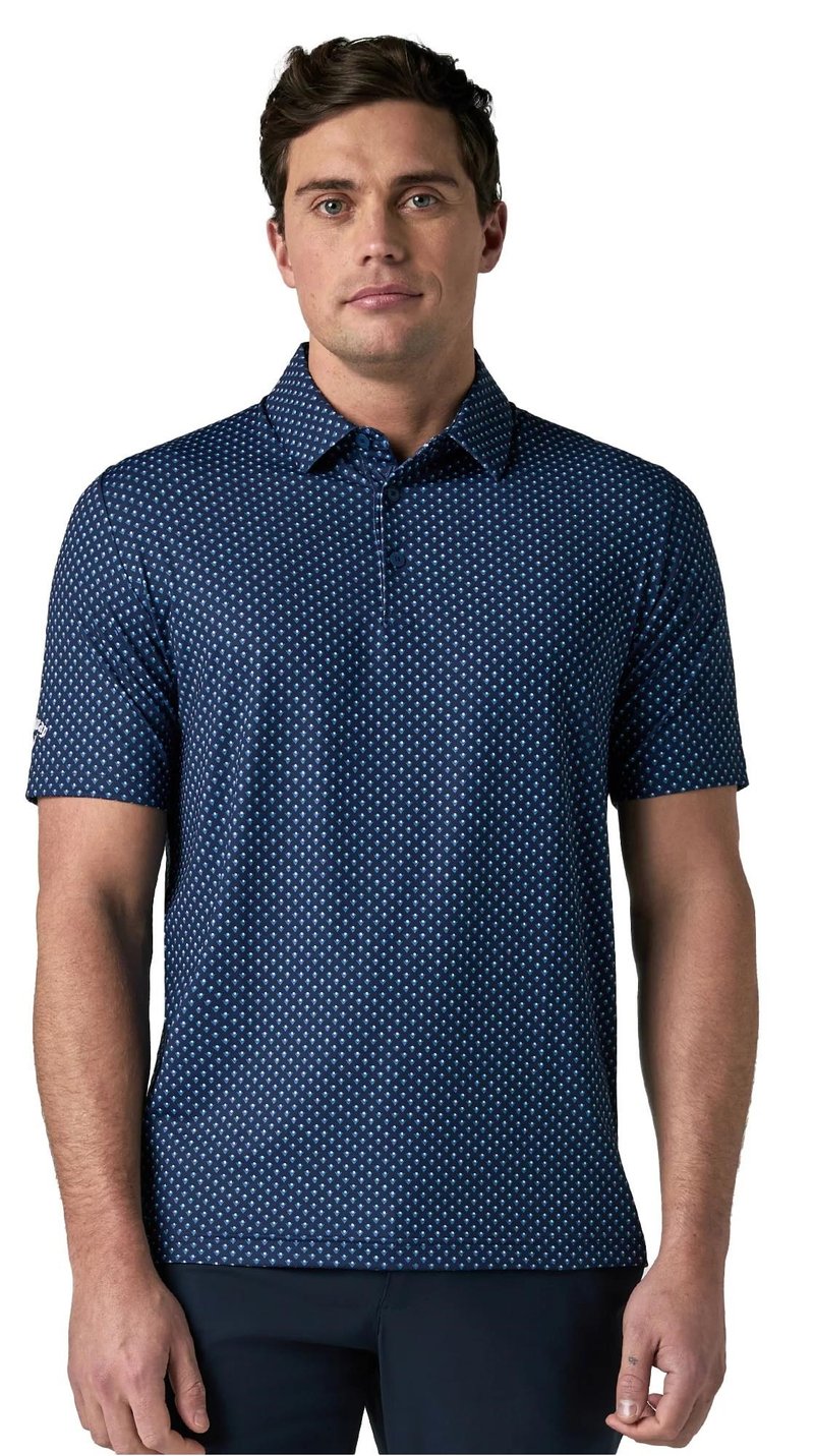 Callaway Trademark Printed men's polo, peacoat