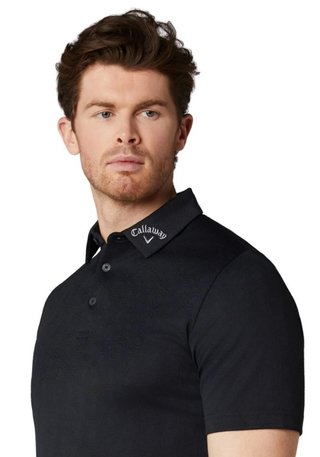 Callaway Odyssey Ventilated Jacquard men's polo, caviar