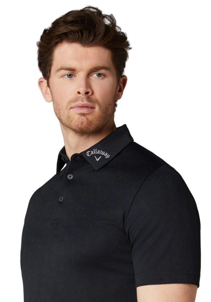 Callaway Odyssey Ventilated Jacquard men's polo, caviar