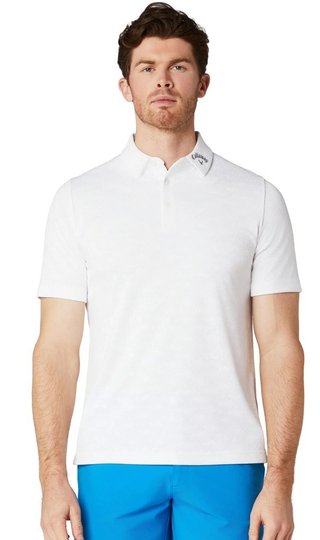 Callaway Odyssey Ventilated Jacquard men's polo, bright white