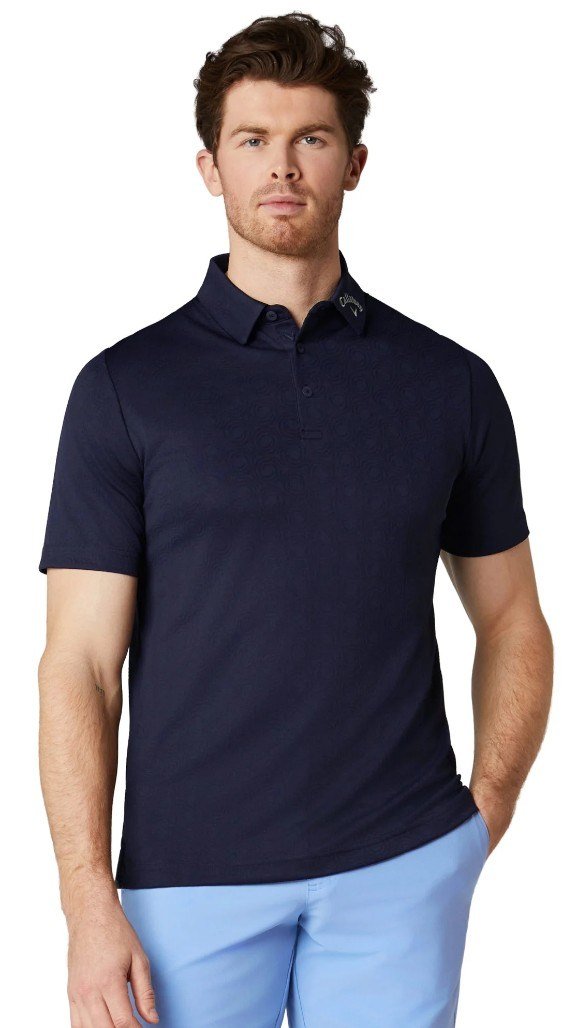 Callaway Odyssey Ventilated Jacquard men's polo, peacoat