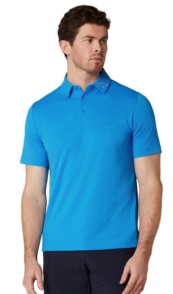 Callaway Odyssey Ventilated Jacquard men's polo, brilliant blue