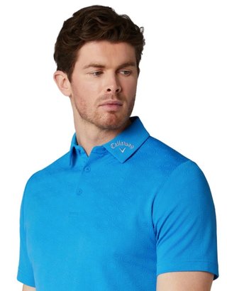 Callaway Odyssey Ventilated Jacquard men's polo, brilliant blue