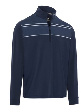 Callaway Blocked Printed Chev Textured men's sweatshirt, peacoat