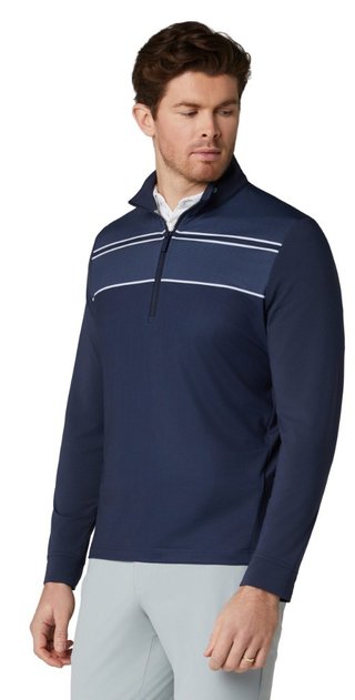 Callaway Blocked Printed Chev Textured men's sweatshirt, peacoat