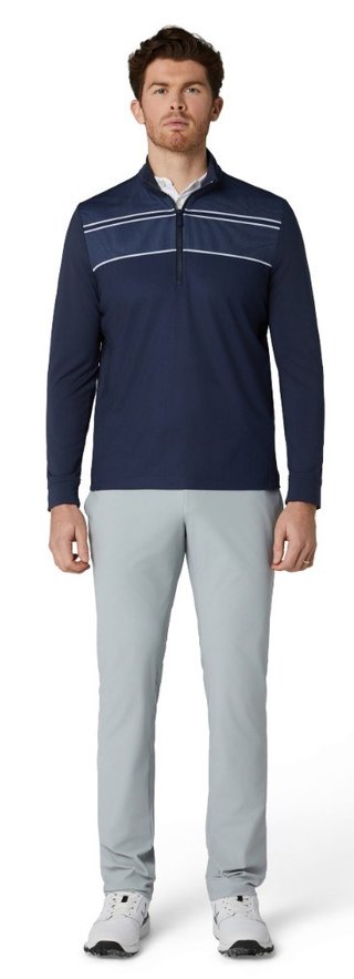 Callaway Blocked Printed Chev Textured men's sweatshirt, peacoat