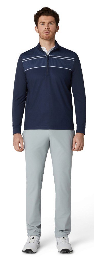 Callaway Blocked Printed Chev Textured men's sweatshirt, peacoat
