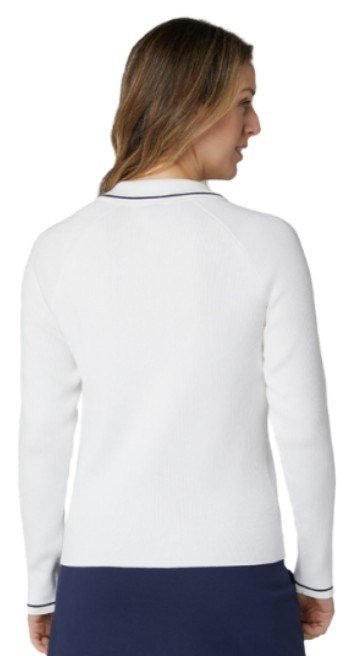 Callaway Collared women's sweater, brilliant white