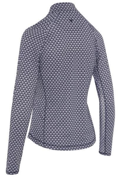 Callaway Scarf Geo Print Long Sleeve women's polo, peacoat