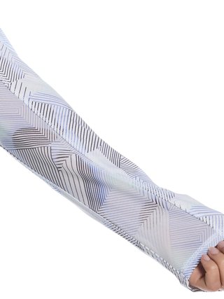 Callaway Active Geo Printed long sleeve women's polo, brilliant white