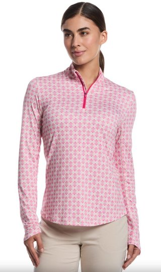 Callaway Deco Geo Printed women's sweatshirt, fuchsia purple