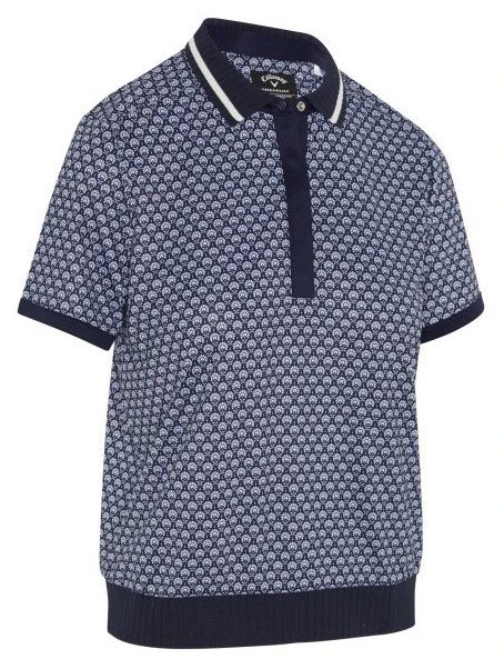 Callaway Scarf Geo Printed women's polo, peacoat
