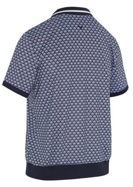 Callaway Scarf Geo Printed women's polo, peacoat