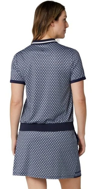 Callaway Scarf Geo Printed women's polo, peacoat