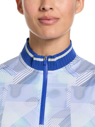 Callaway Sleeveless Rib Collar 1/4 Zip women's polo, brilliant white