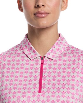 Callaway Deco Geo Print women's polo, fuchsia purple