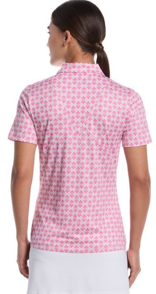 Callaway Deco Geo Print women's polo, fuchsia purple