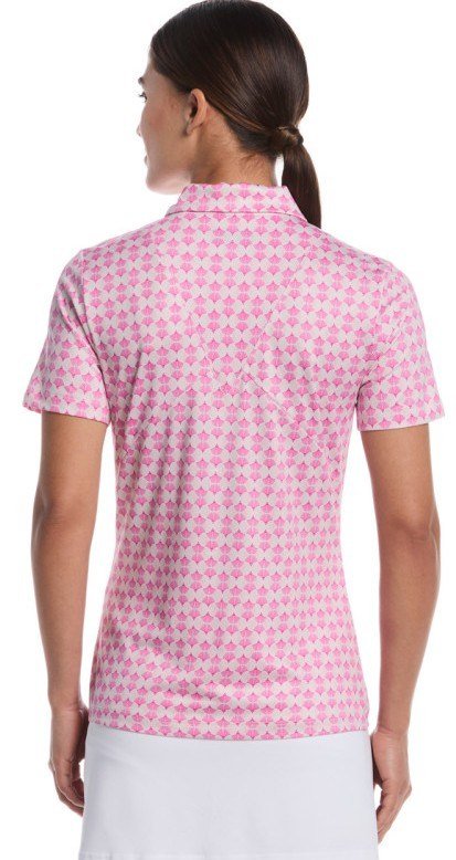 Callaway Deco Geo Print women's polo, fuchsia purple