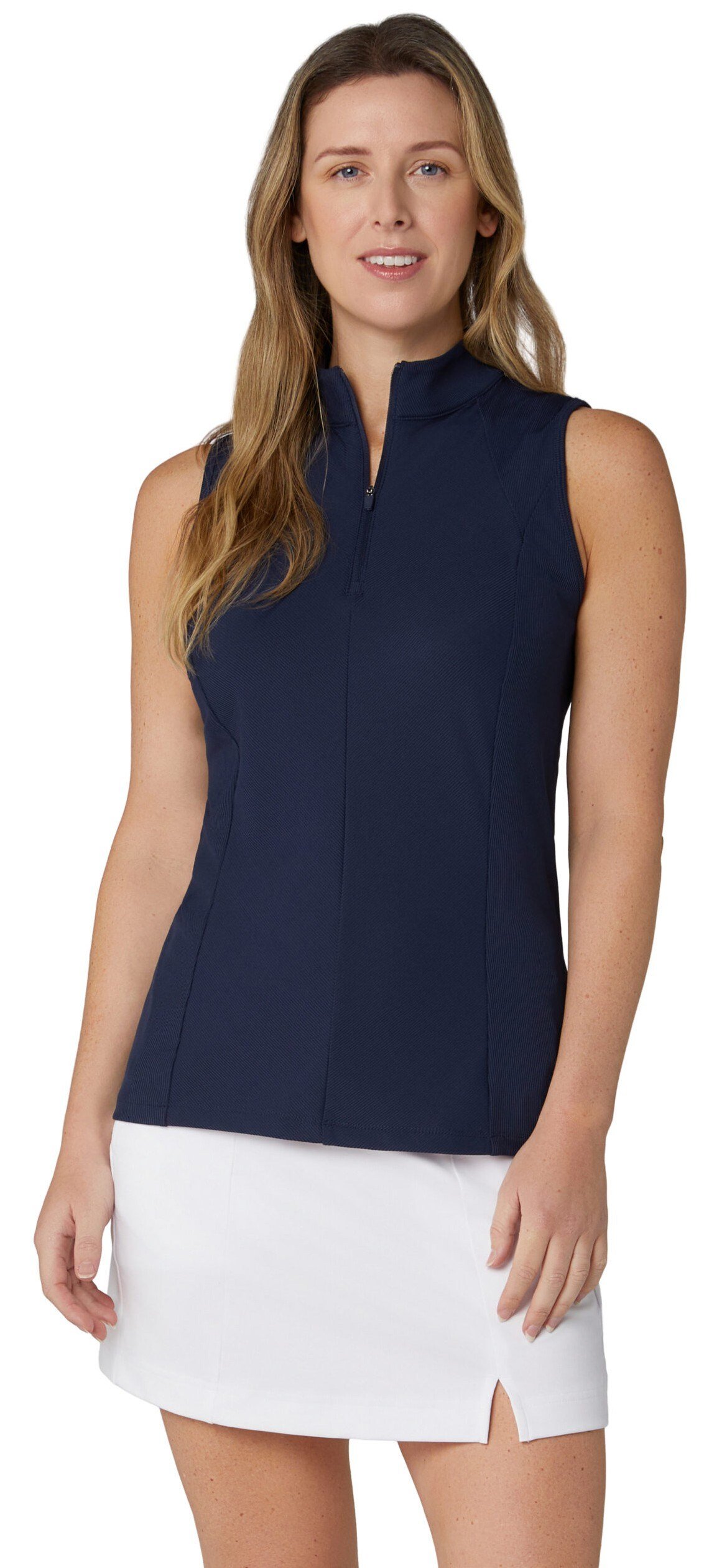 Callaway Rib Play Sleeveless women's polo, peacoat