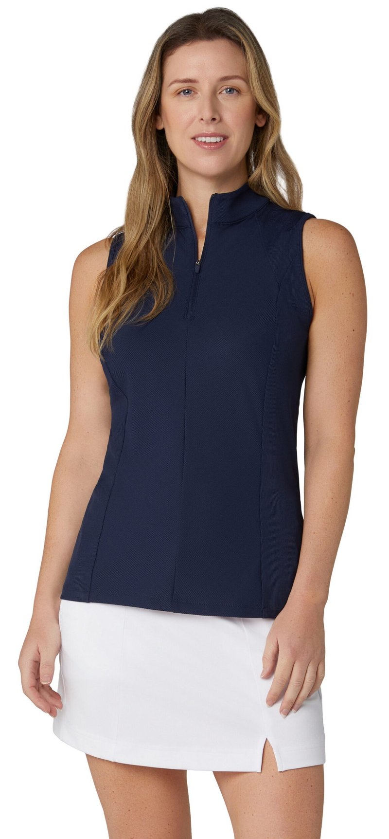 Callaway Rib Play Sleeveless women's polo, peacoat